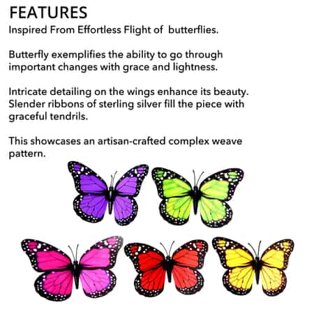 Set of 12 Multi Color Butterfly Windmill image number 2
