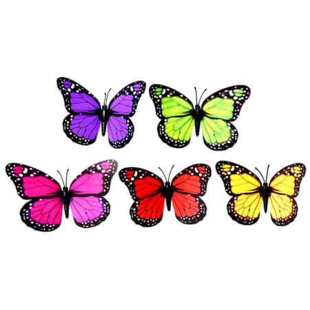 Set of 12 Multi Color Butterfly Windmill image number 4