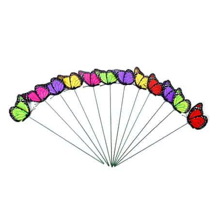 Set of 12 Multi Color Butterfly Windmill image number 5