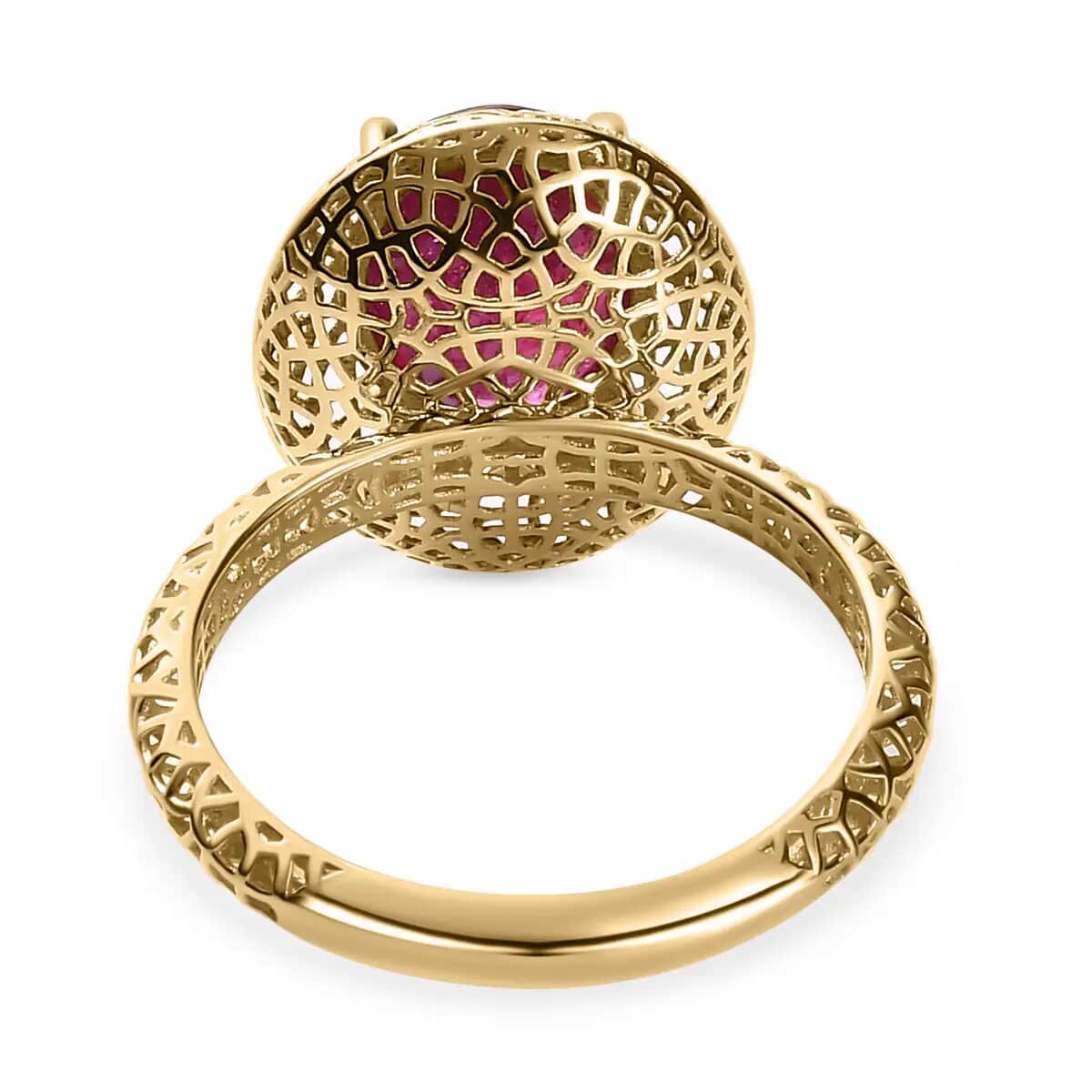 MIRAGE COLLECTION Premium Niassa Ruby (FF) Ring in 10K Yellow Gold 3.90 ctw image number 5
