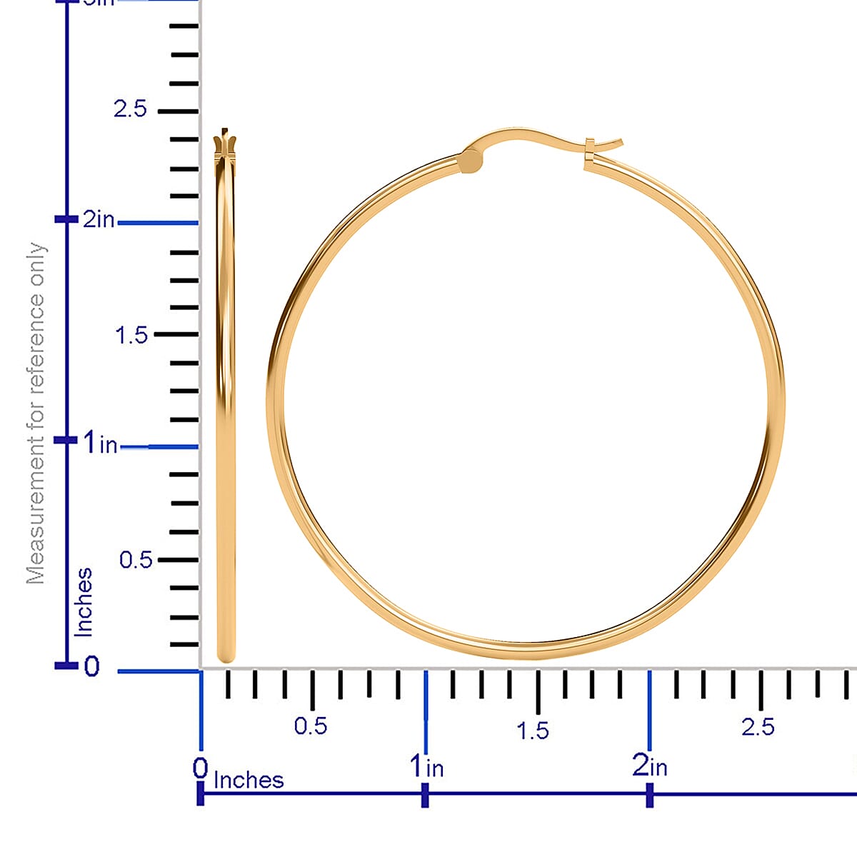 14K YG Over Sterling Silver Hoop Earrings 6 Grams