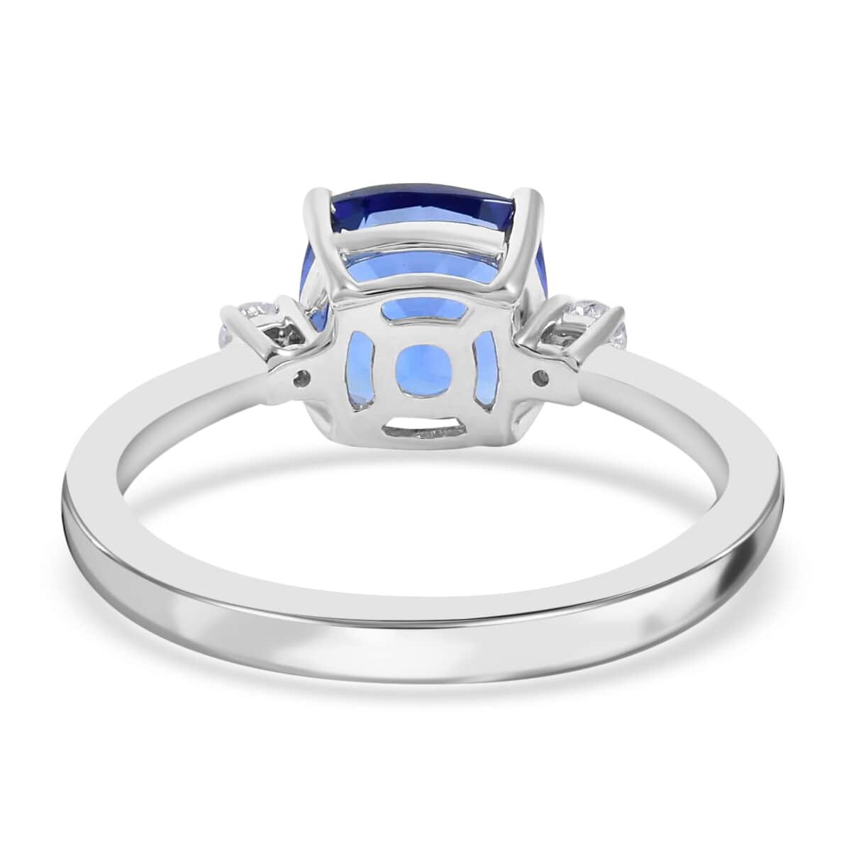 Iliana 18K White Gold AAA Tanzanite and G-H SI Diamond Ring (Size 7.0) 2.30 ctw image number 3
