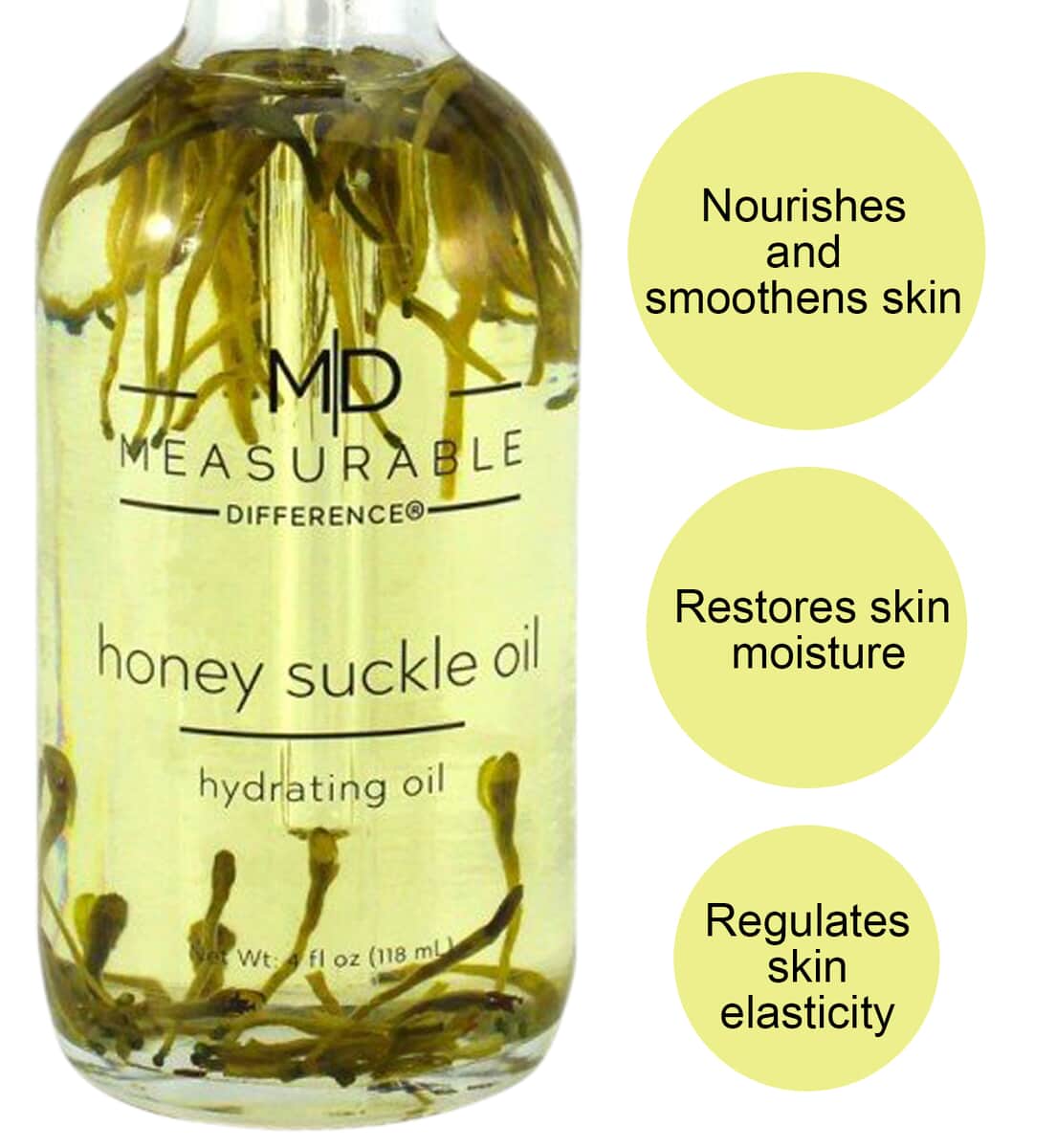 MEASURABLE DIFFERENCE Honeysuckle Hydrating Body Oil 4 fl oz (Made in USA) image number 1