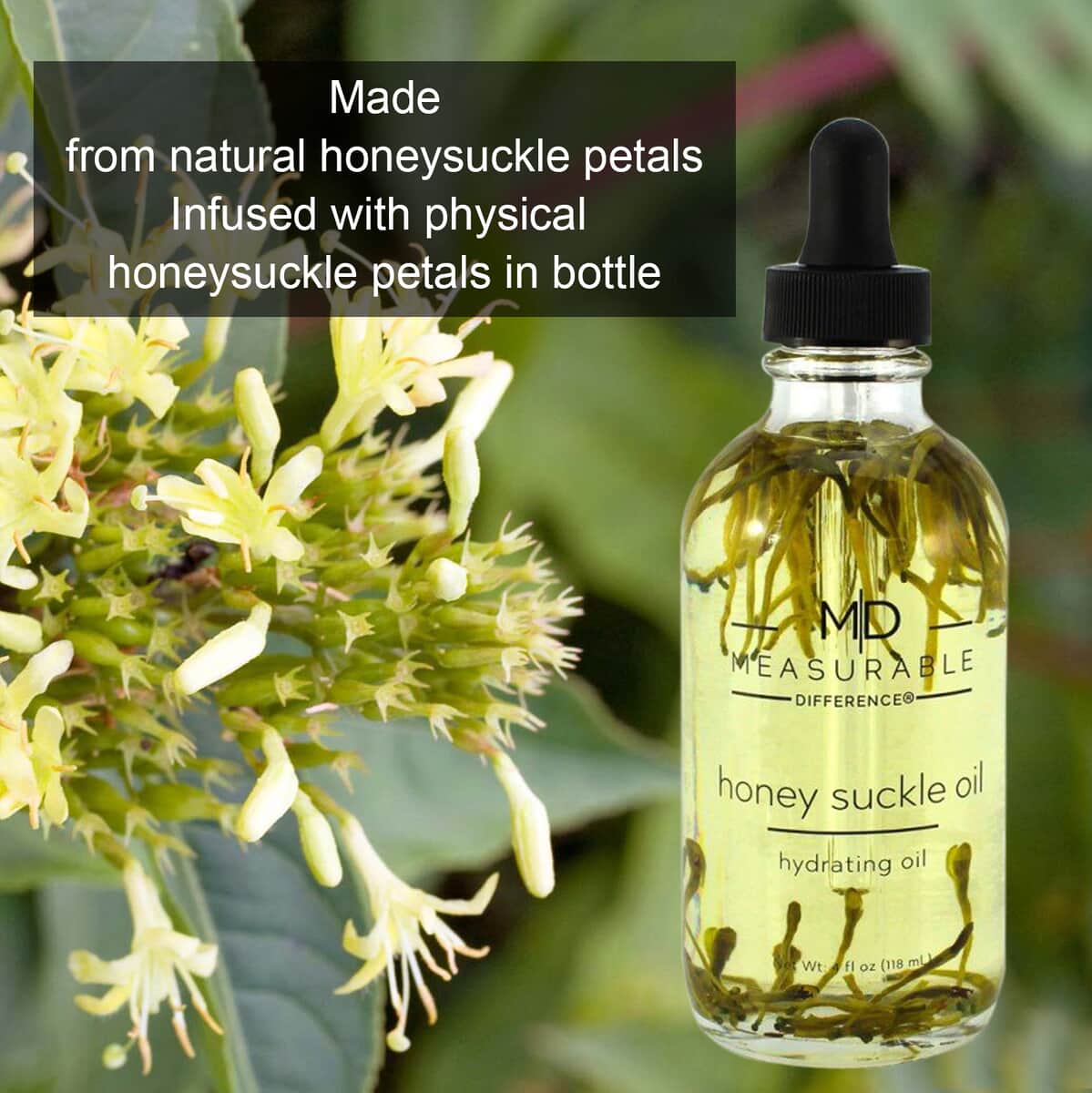 MEASURABLE DIFFERENCE Honeysuckle Hydrating Body Oil 4 fl oz (Made in USA) image number 2