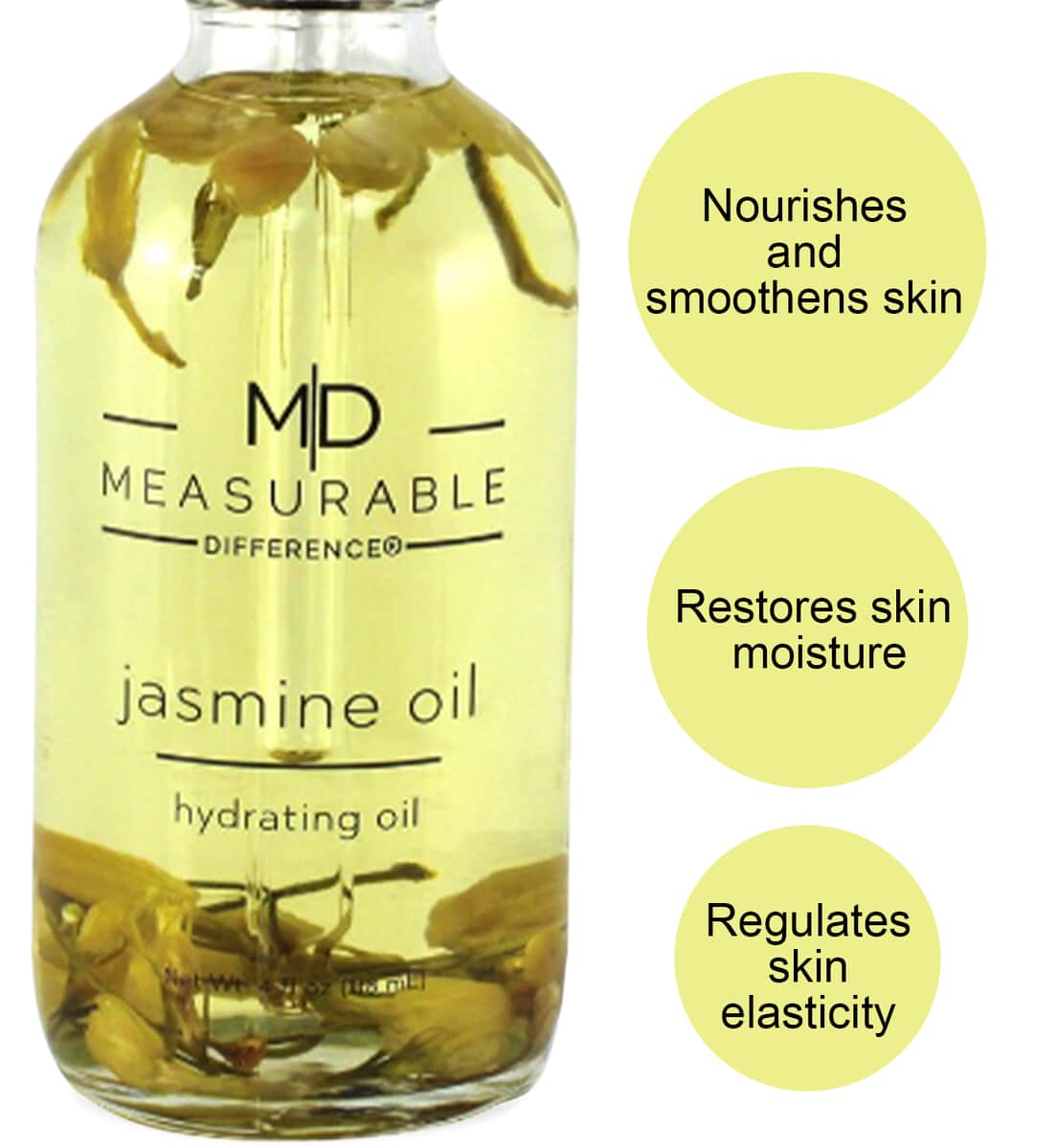 MEASURABLE DIFFERENCE Jasmine Hydrating Body Oil 4 fl oz (Made in USA) image number 2