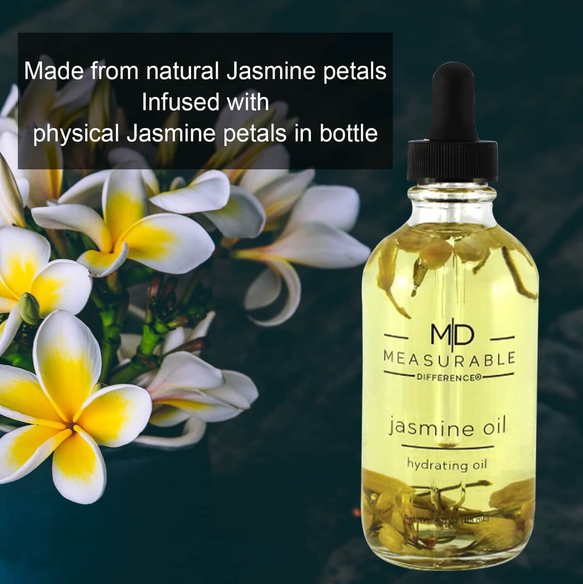 MEASURABLE DIFFERENCE Jasmine Hydrating Body Oil 4 fl oz (Made in USA) image number 3