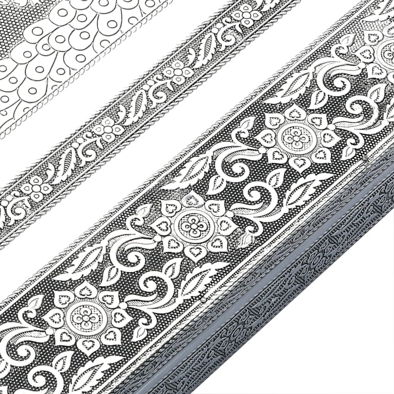 Handcrafted Peacock Embossed Oxidized Aluminum Large Jewelry Box