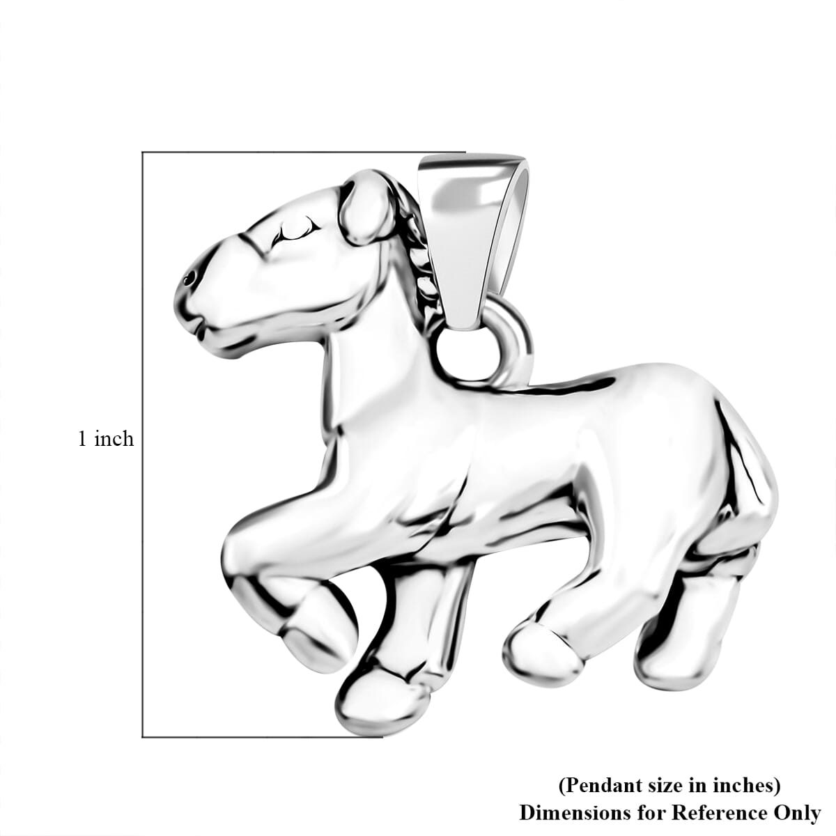 Sterling Silver Horse Pendant 2.81 Grams image number 3