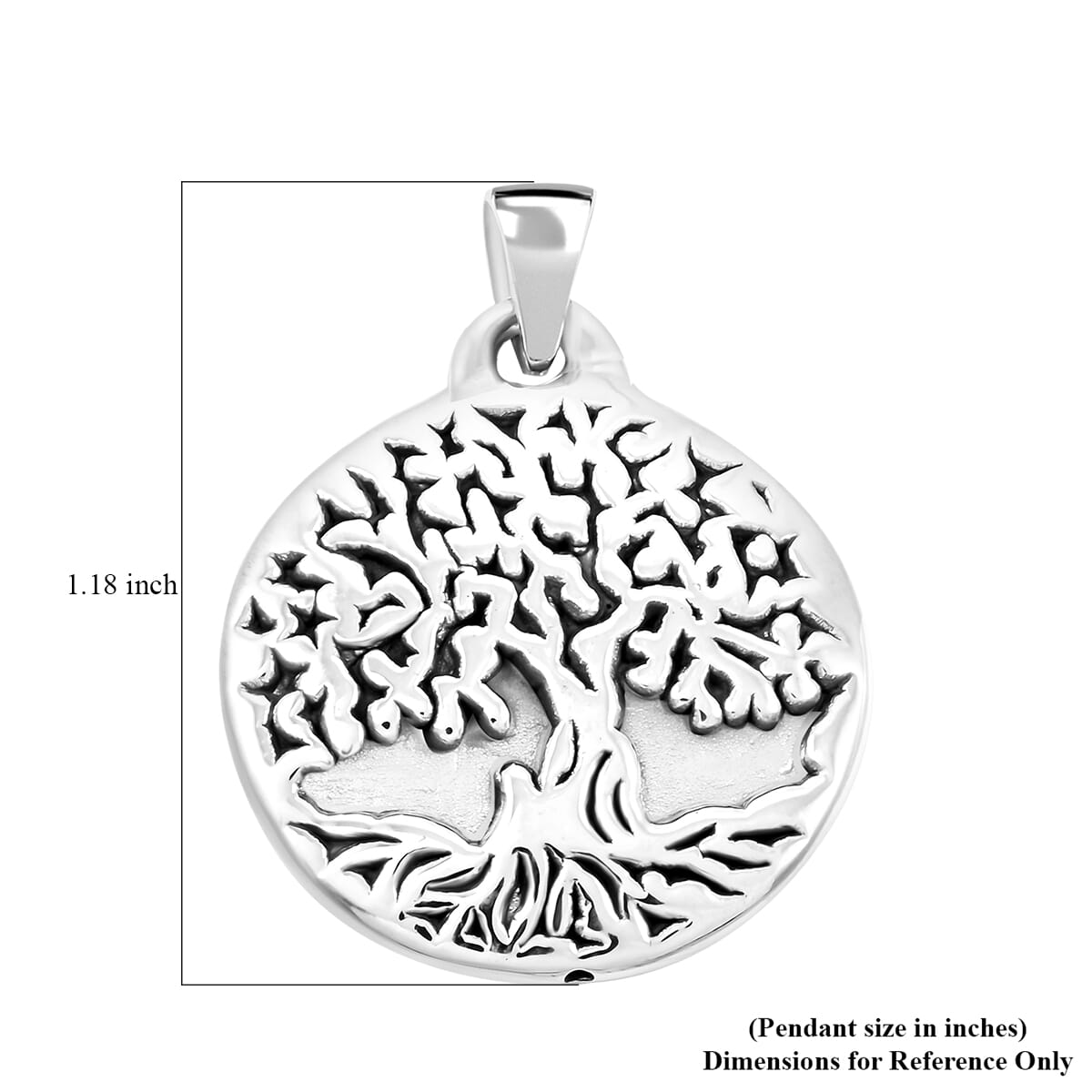 Sterling Silver Tree of Life Pendant 4.79 Grams image number 3
