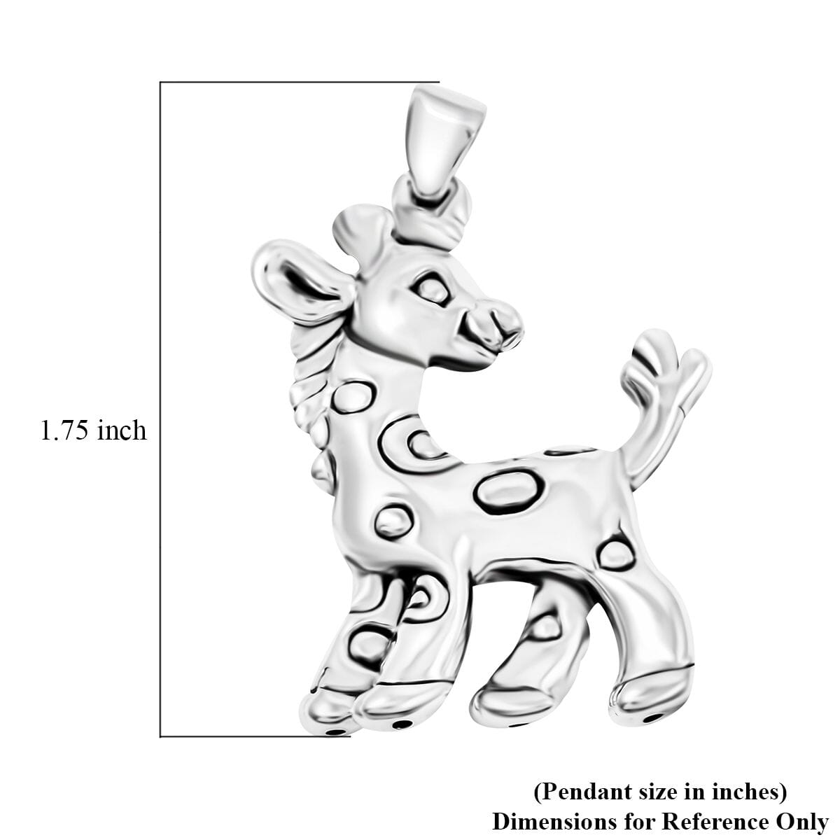 Giraffe Pendant in Sterling Silver 5.79 Grams image number 4