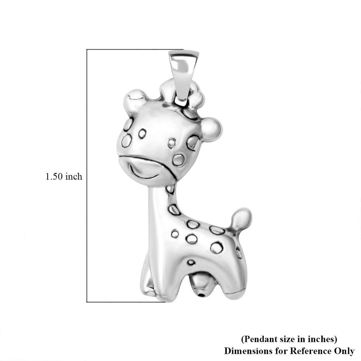 Giraffe Pendant in Sterling Silver 5.89 Grams image number 3
