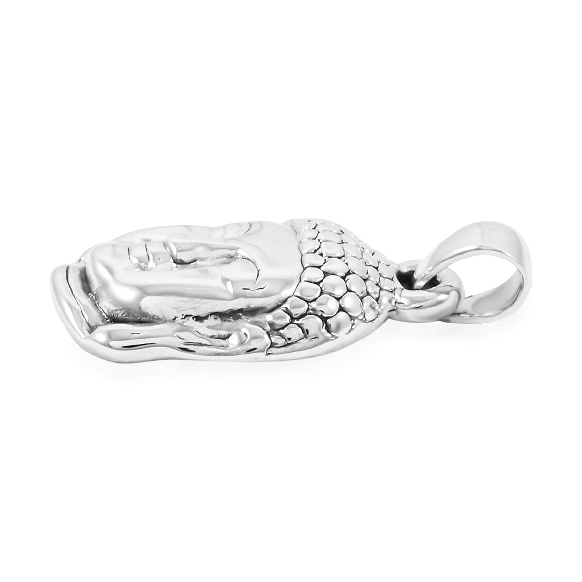 Buddha Pendant without Chain in Sterling Silver 2 Grams image number 2