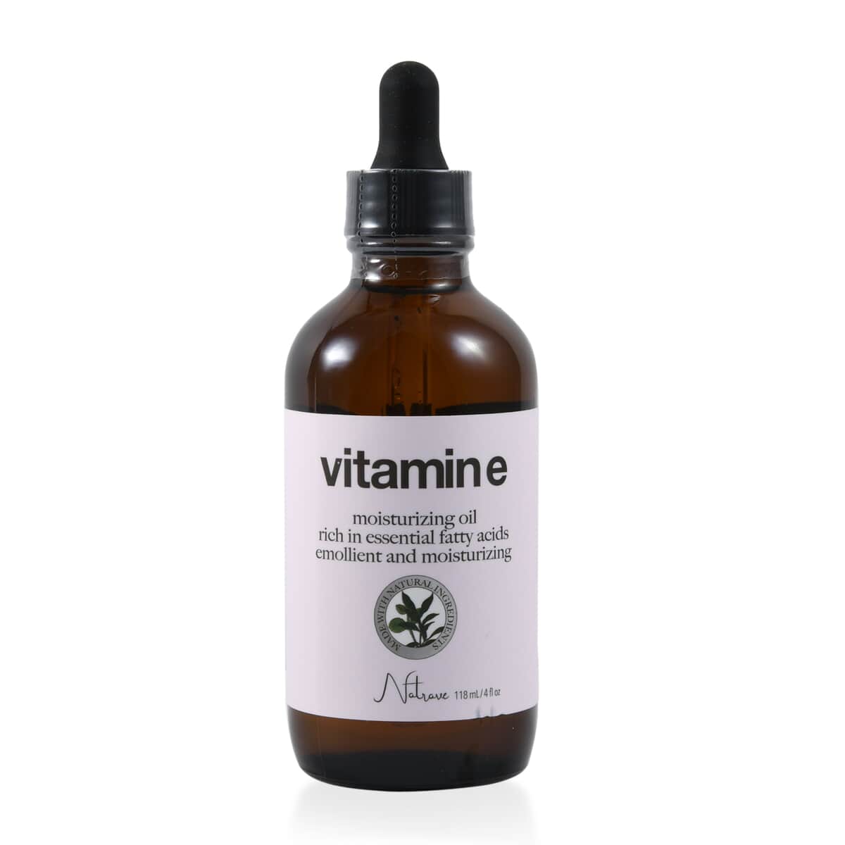 Natrave Vitamin E Hydrating Face & Body Oil 4 fl. oz (Made in USA) image number 0