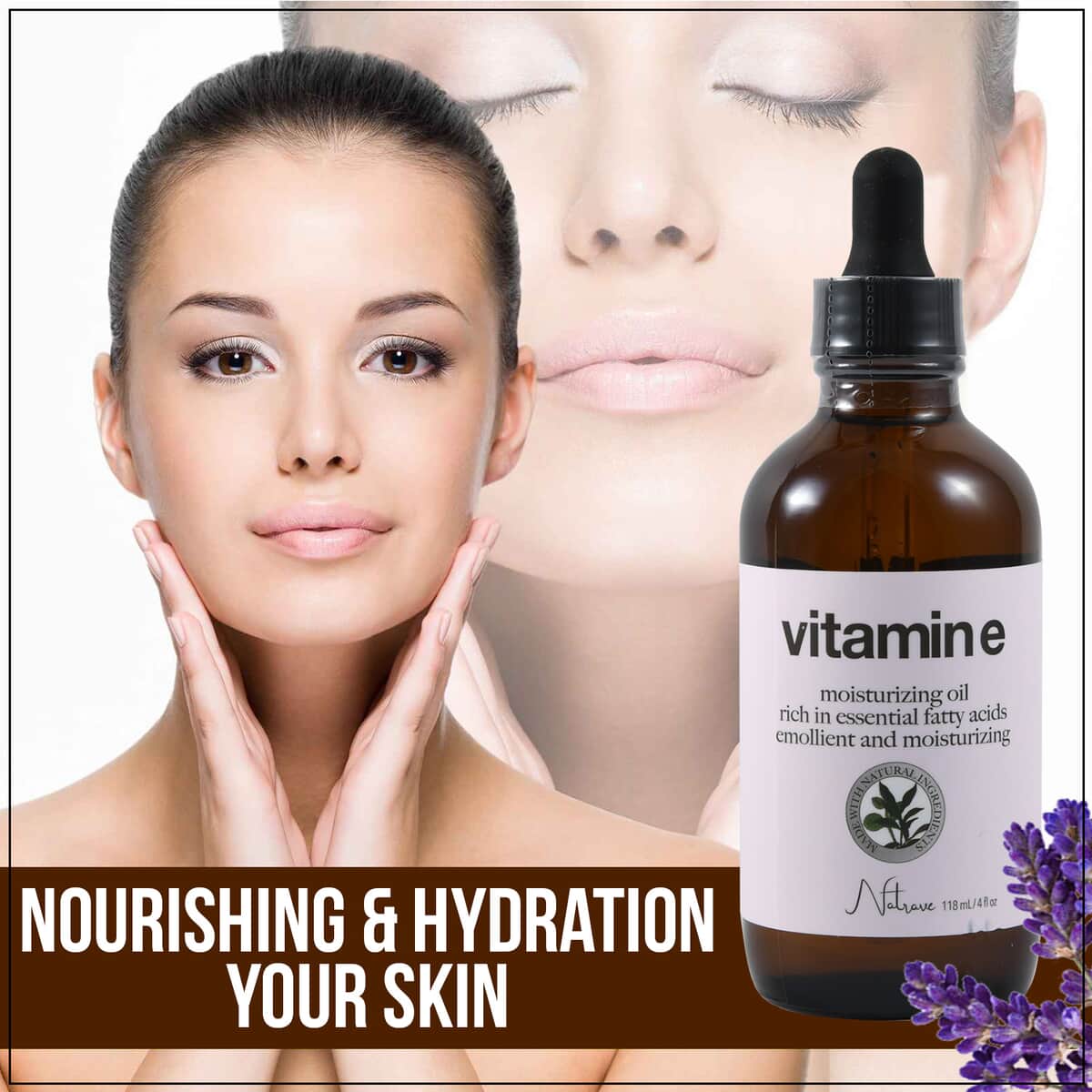 Natrave Vitamin E Hydrating Face & Body Oil 4 fl. oz (Made in USA) image number 3