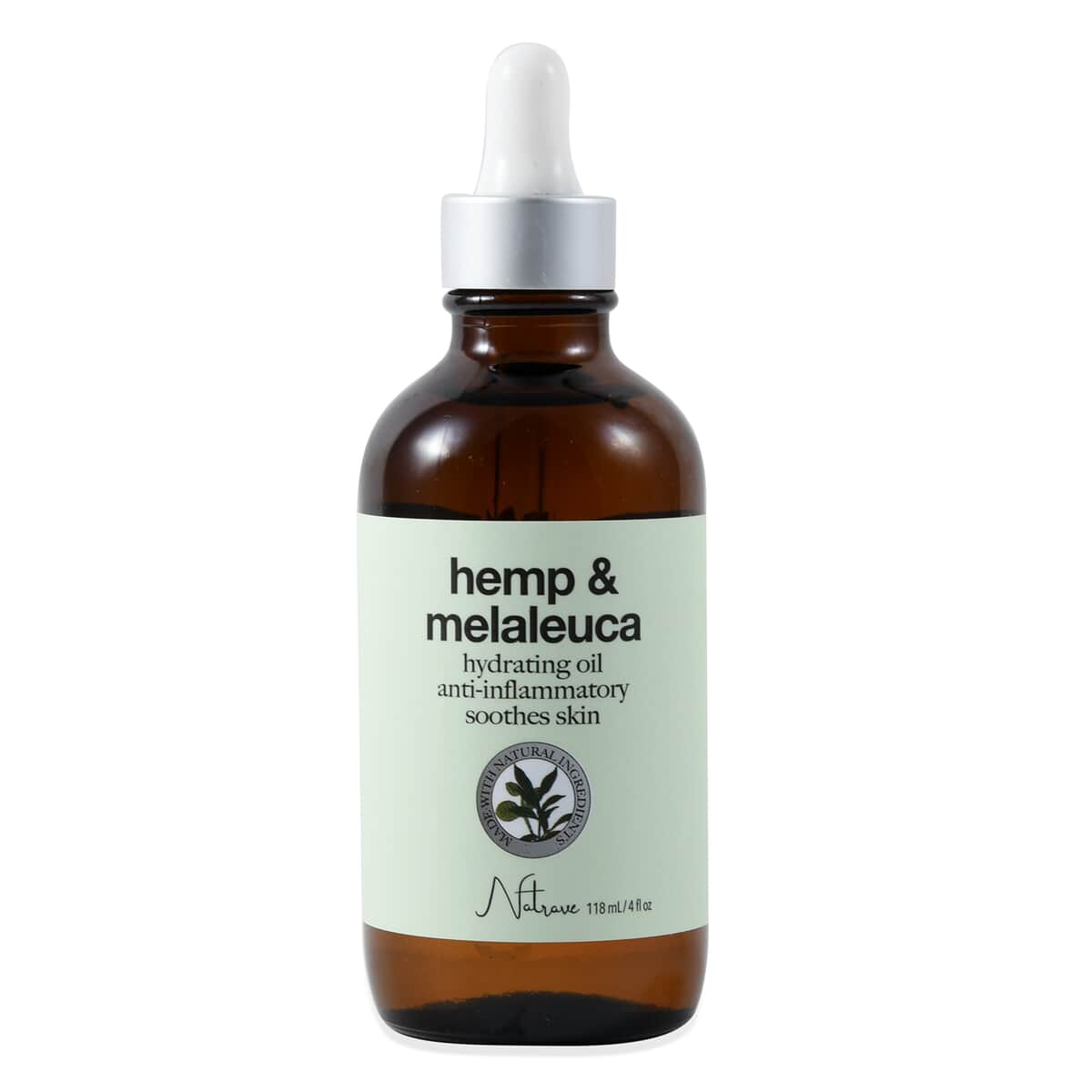 Natrave Hemp & Melaleuca Hydrating Body Oil 4 fl. oz (Made in USA) image number 0