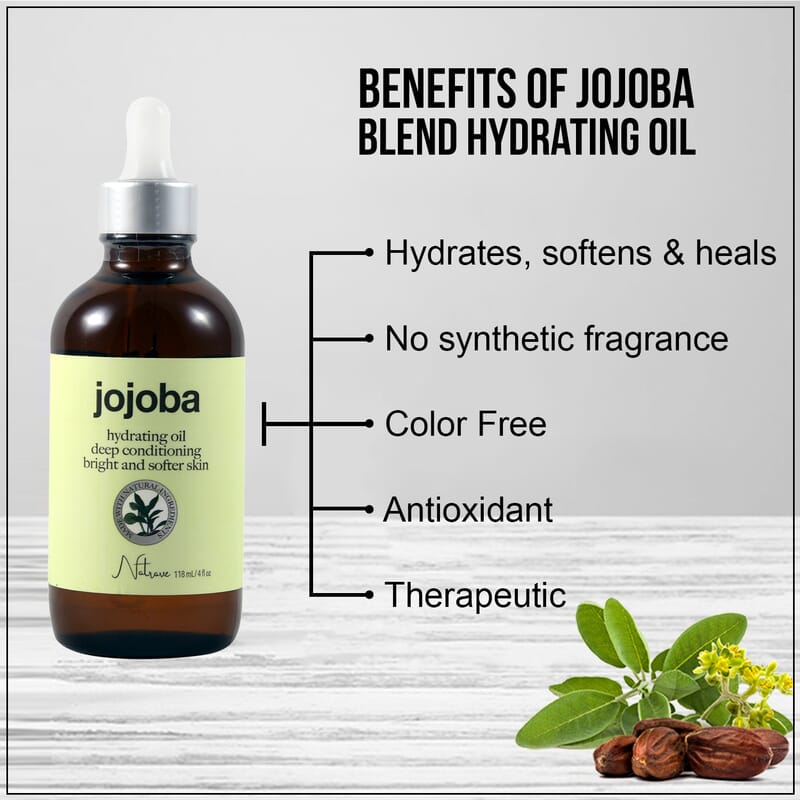 Natrave Jojoba Blend Hydrating Body Oil 4oz (Made in USA)
