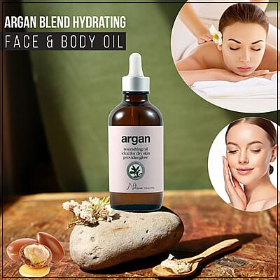 Natrave Argan Blend Hydrating Body Oil 4 fl. oz (Made in USA)