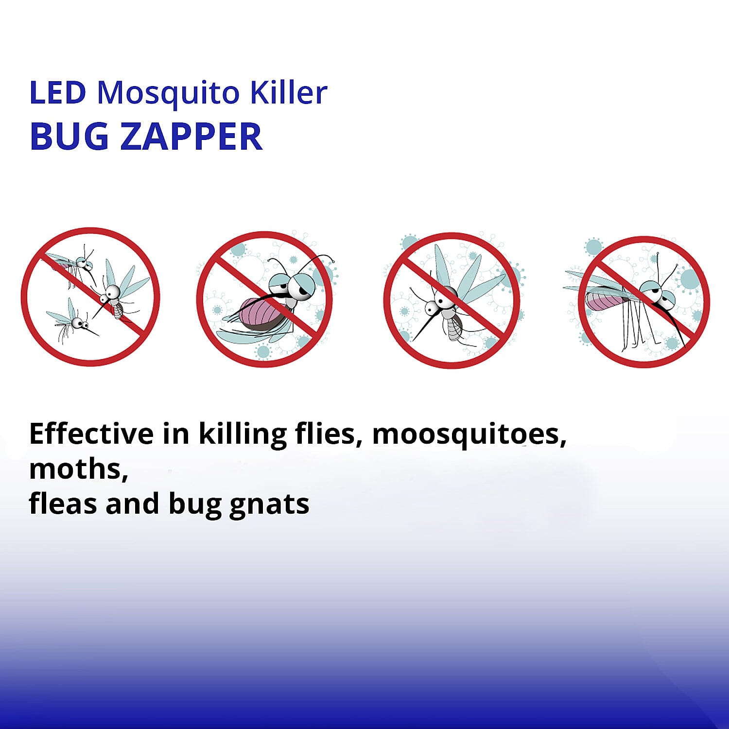 Homesmart 2 in 1 UV LED Light & Bug Zapper (15W, 1200 lumens) , Indoor Bulb Bug Zapper , Mosquito Zapper , Electric Bug Zapper Light