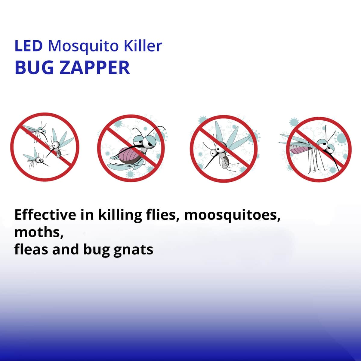 Homesmart 2 in 1 UV LED Light & Bug Zapper (15W, 1200 lumens) , Indoor Bulb Bug Zapper , Mosquito Zapper , Electric Bug Zapper Light image number 2
