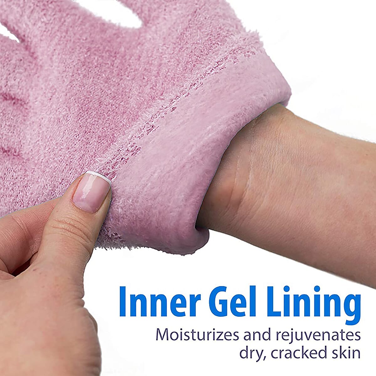 Pink Moisturizing Gel Gloves (One Size Fits Most) image number 2
