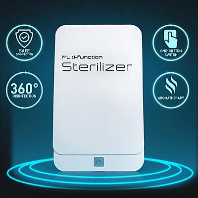 White Multi-Function Portable UV Light Sterilizer Box with USB Cable