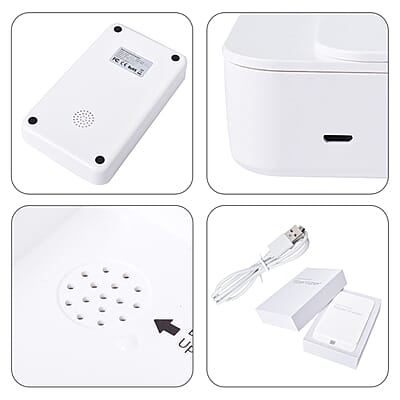 White Multi-Function Portable UV Light Sterilizer Box with USB Cable