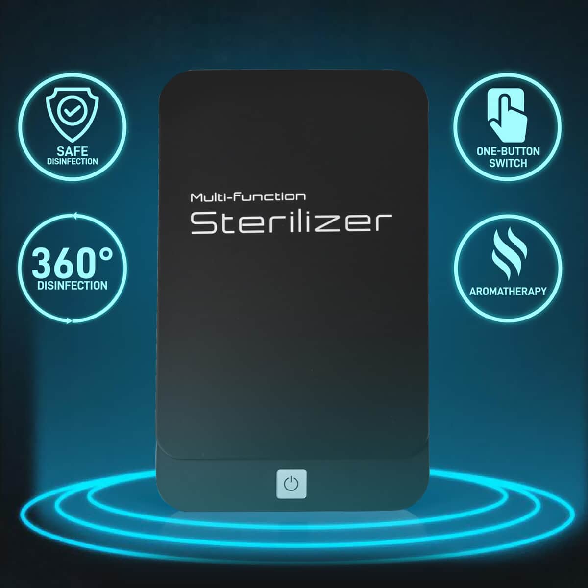 Black Multi-Function Portable UV Light Sterilizer Box with USB Cable image number 4