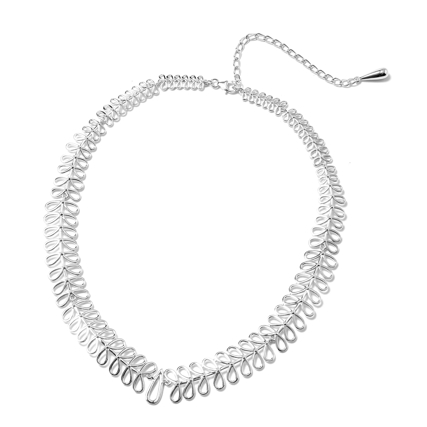 LucyQ Spinning Seed Collection Rhodium Over Sterling Silver Necklace 20 Inches 40 Grams