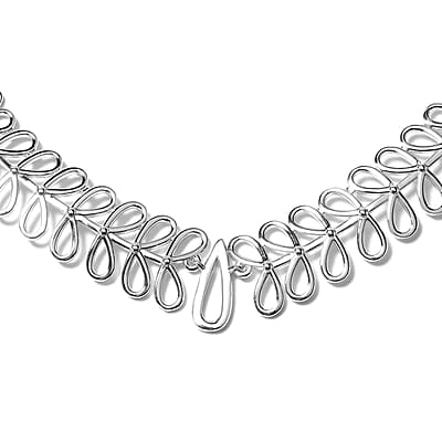 LucyQ Spinning Seed Collection Rhodium Over Sterling Silver Necklace 20 Inches 40 Grams