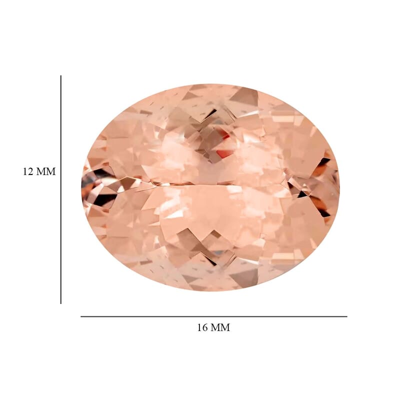 Appraised AAA Marropino Morganite (Ovl 16x12 mm) 10.35 ctw , Loose Gem , Loose Gemstones , Loose Stones , Jewelry Stones