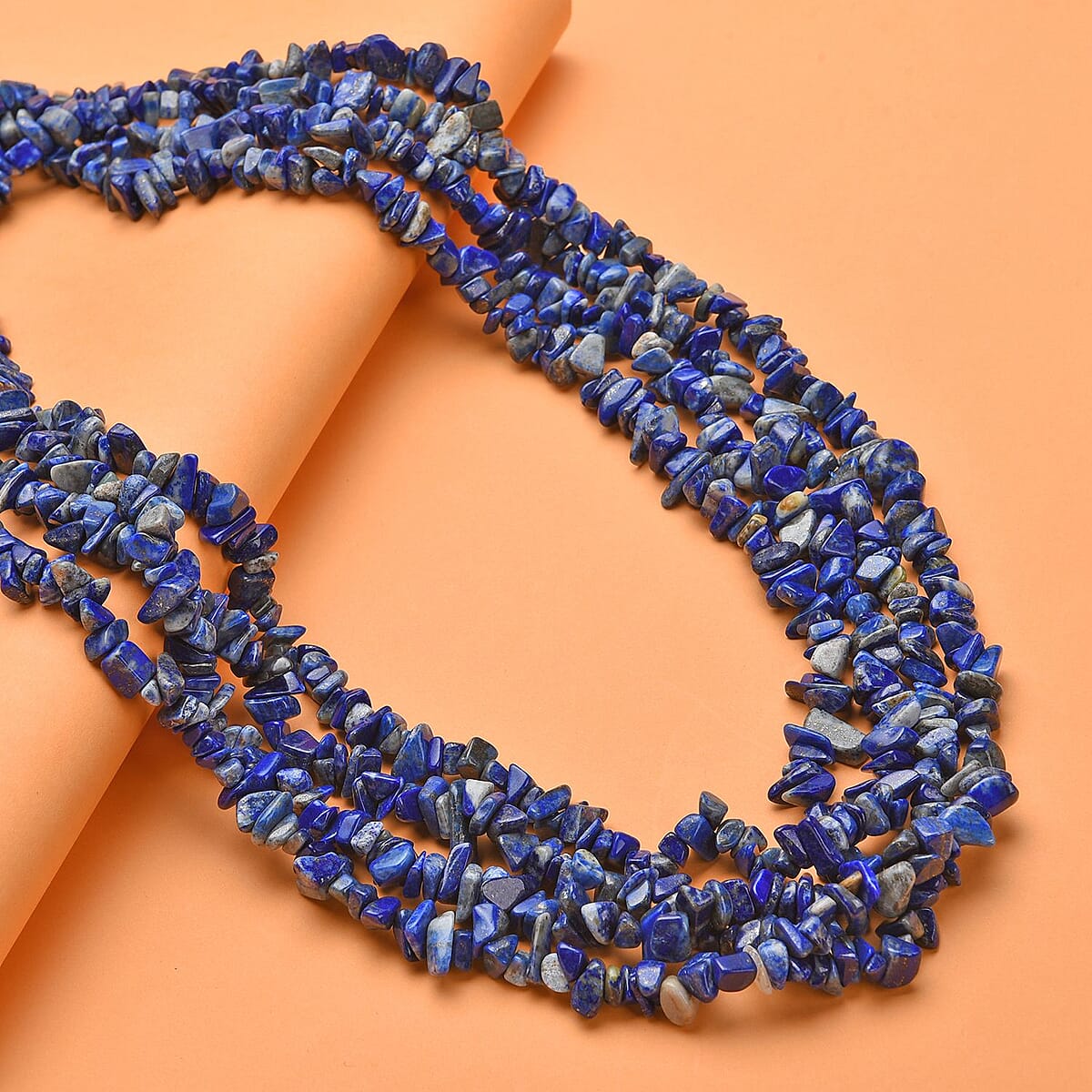 Lapis Lazuli Chips Endless Necklace 100 Inches 1329.75 ctw image number 1