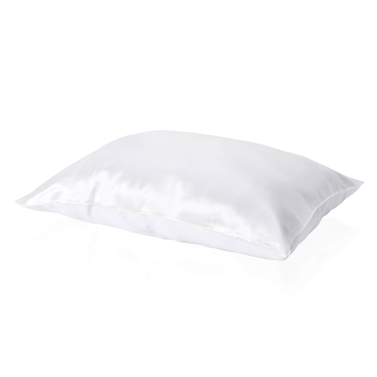 Symphony Home Ivory 100% Mulberry Silk Pillowcase Infused with Hyaluronic Acid & Argan Oil -Full (20x26) image number 0