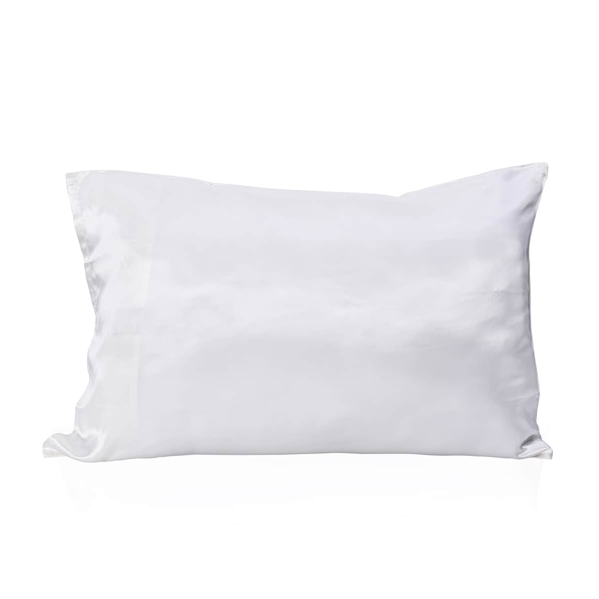 Symphony Home Ivory 100% Mulberry Silk Pillowcase Infused with Hyaluronic Acid & Argan Oil -Full (20x26) image number 1