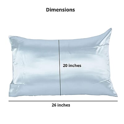 Symphony Home Blue 100% Mulberry Silk Pillowcase Infused with Hyaluronic Acid & Argan Oil - Full, Pillow Protectors, Pillow Cover, Cushion Cover, Pillow Shams, Pillow Case Covers