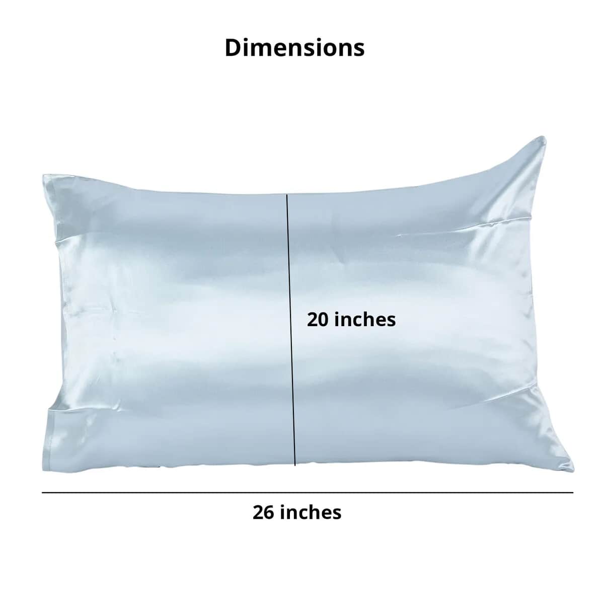 Symphony Home Blue 100% Mulberry Silk Pillowcase Infused with Hyaluronic Acid & Argan Oil - Full, Pillow Protectors, Pillow Cover, Cushion Cover, Pillow Shams, Pillow Case Covers image number 4