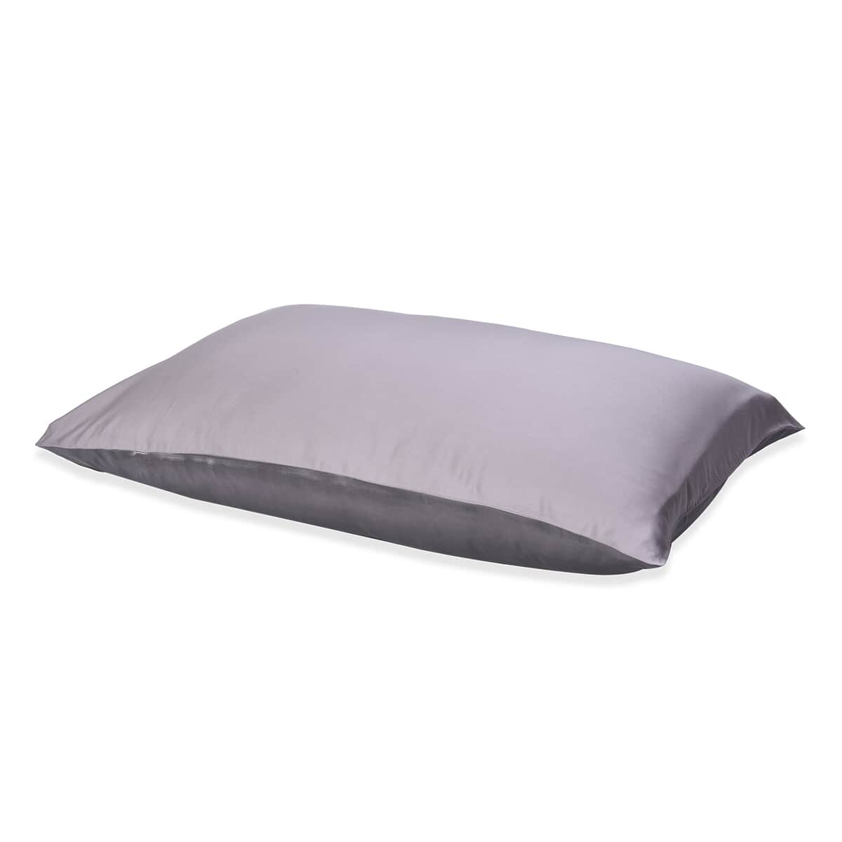 SYMPHONY HOME Gray 100% Mulberry Silk Pillowcase Infused with Hyaluronic Acid & Argan Oil - Full , Pillow Protectors , Pillow Cover , Cushion Cover , Pillow Shams , Pillow Case Covers image number 1