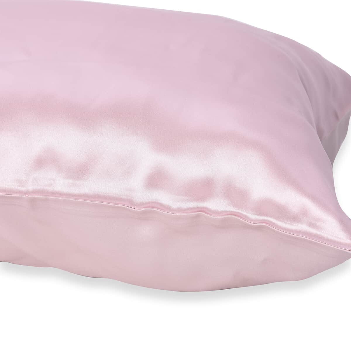 Symphony Home Pink 100% Mulberry Silk Pillowcase Infused with Hyaluronic Acid & Argan Oil - Queen, Pillow Protectors, Pillow Cover, Cushion Cover, Pillow Shams, Pillow Case Covers image number 2