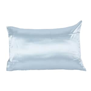 Symphony Home Blue 100% Mulberry Silk Pillowcase Infused with Hyaluronic Acid & Argan Oil - Queen, Pillow Protectors, Pillow Cover, Cushion Cover, Pillow Shams, Pillow Case Covers