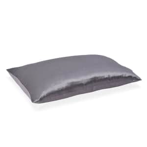 Symphony Home Gray 100% Mulberry Silk Pillowcase Infused with Hyaluronic Acid & Argan Oil - King, Pillow Protectors, Pillow Cover, Cushion Cover, Pillow Shams, Pillow Case Covers