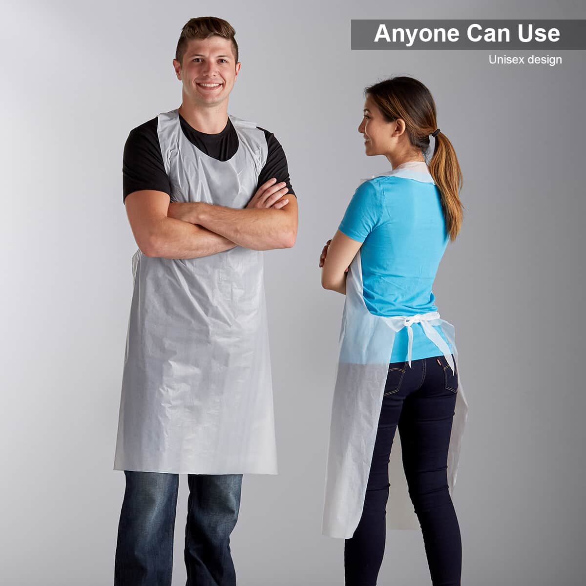 White Disposable Apron 20pk image number 3
