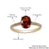 Appraised ILIANA 18K Yellow Gold AAA Crimson Fire Opal and G-H SI Diamond Ring 3.40 Grams 1.30 ctw image number 3