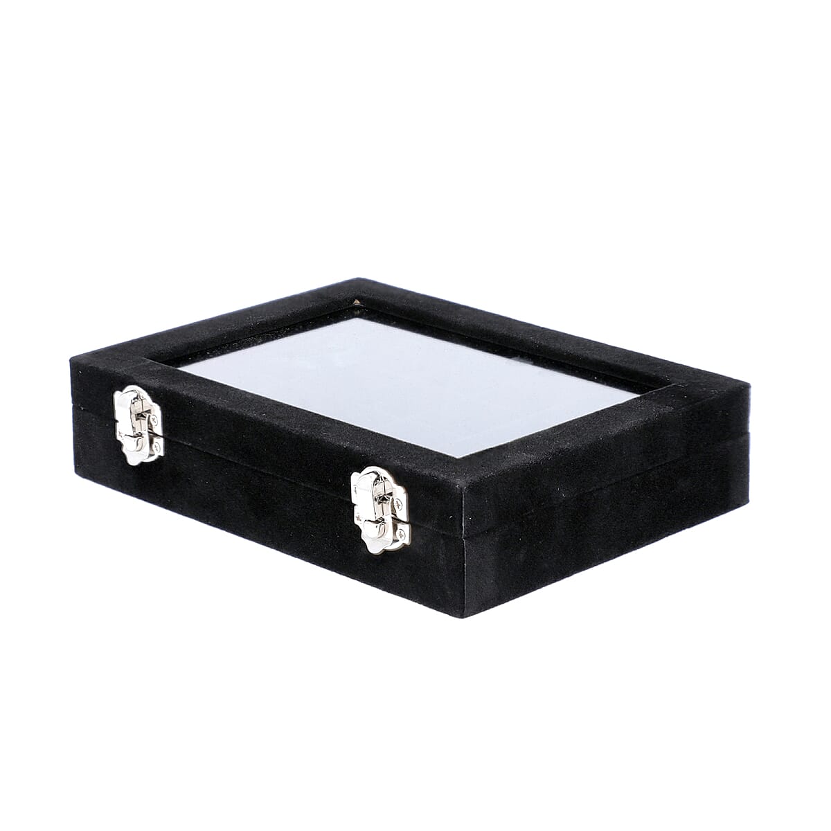 LIMITED EDITION Black Faux Velvet Detachable Compartment Jewelry Organizer image number 2