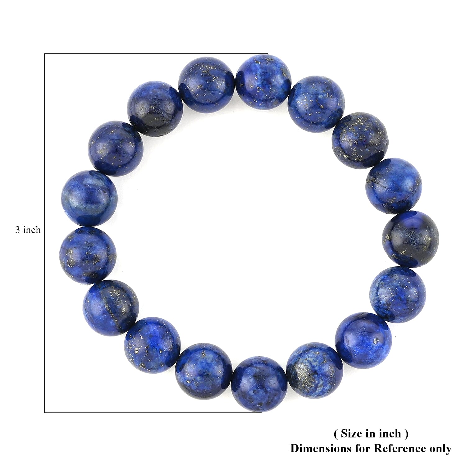 Lapis Lazuli Beaded Stretch Bracelet 240.00 ctw