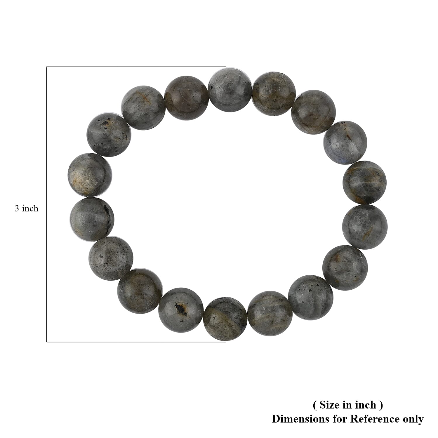 Malagasy Labradorite Beaded Stretch Bracelet 195.00 ctw