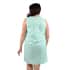 Lati Fashion Sleeveless Zip Front House Dress (Cotton & Polyester, 3X)- Mint image number 2