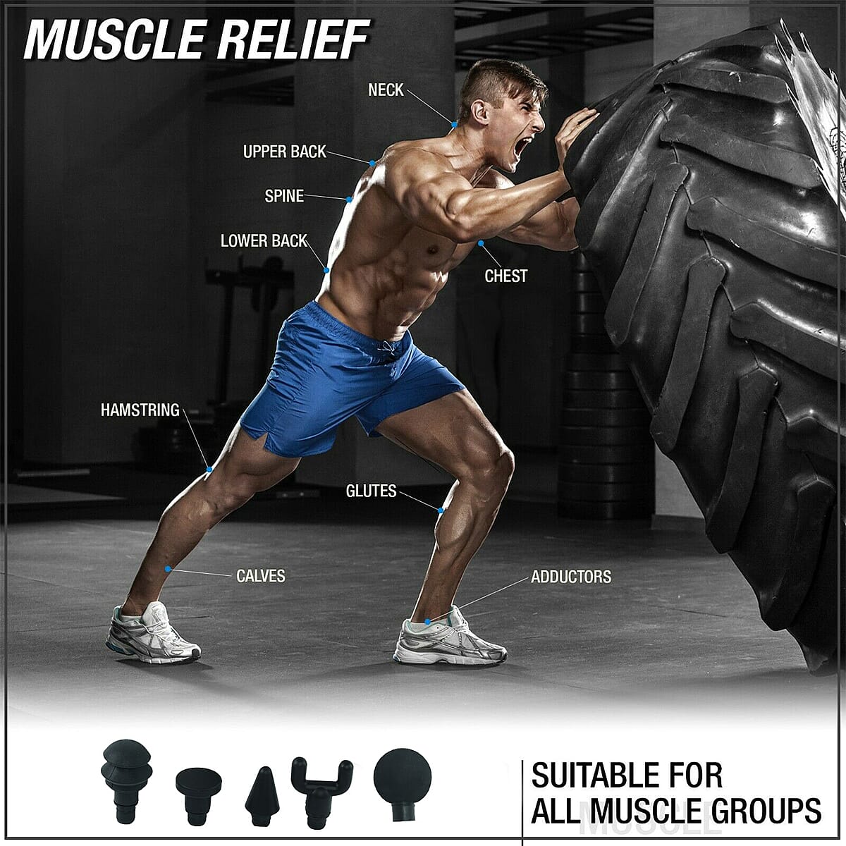 Adako ActiV Professional Handheld Deep Tissue Percussion Massager Gun  image number 3