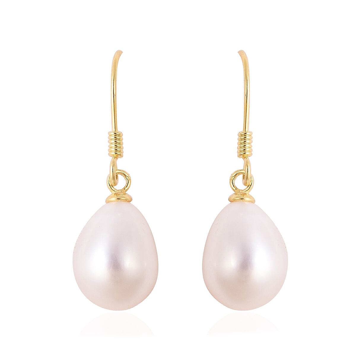 Freshwater  Pearl Drop Earrings Solitaire Pendant in 14K YG Over Sterling Silver| Pearl Jewelry For Birthday Gifts