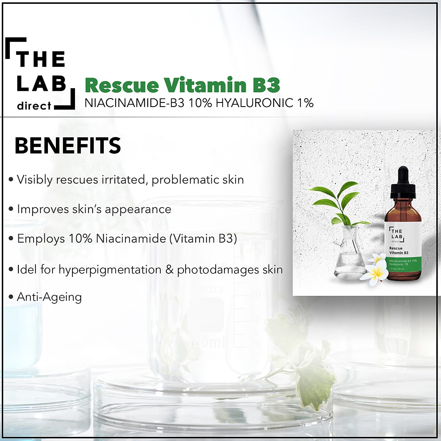 The Lab Direct Rescue Vitamin B3 Serum 1 fl oz