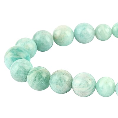 Cheryl Exclusive Pick Amazonite Beaded Necklace 18 Inches with Magnetic Clasp in Silvertone 188.00 ctw