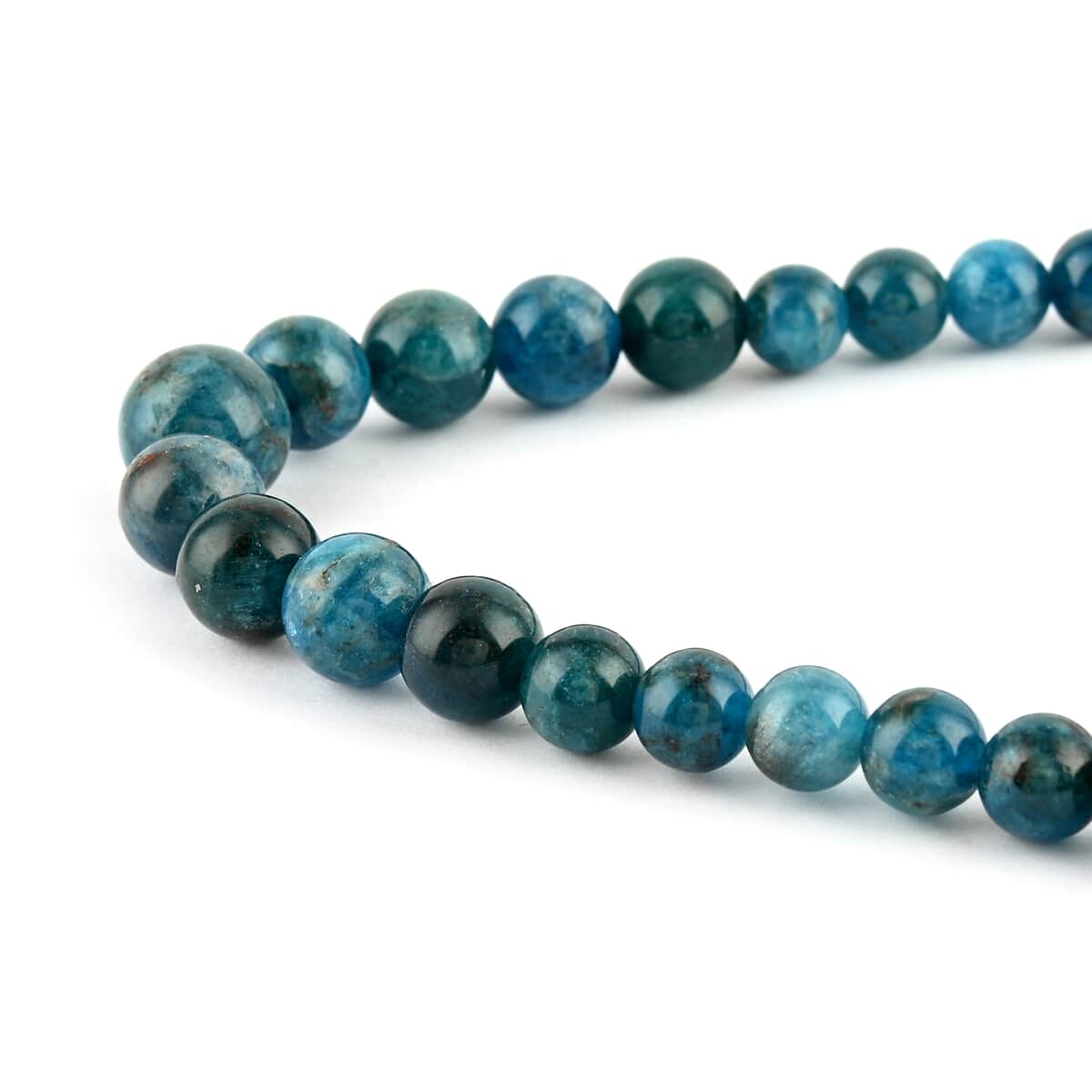 Malgache Neon Apatite Beaded Necklace 18 Inches with Magnetic Clasp in Silvertone 200.00 ctw image number 1
